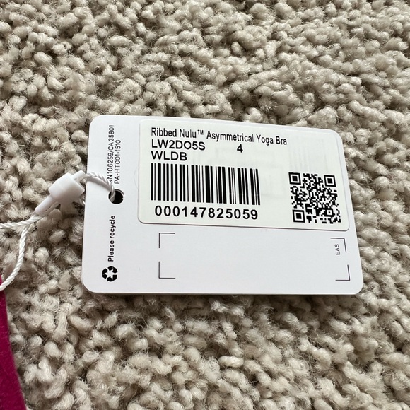 Sold** Lululemon Pink Ribbed Nulu - Picture 2 of 6